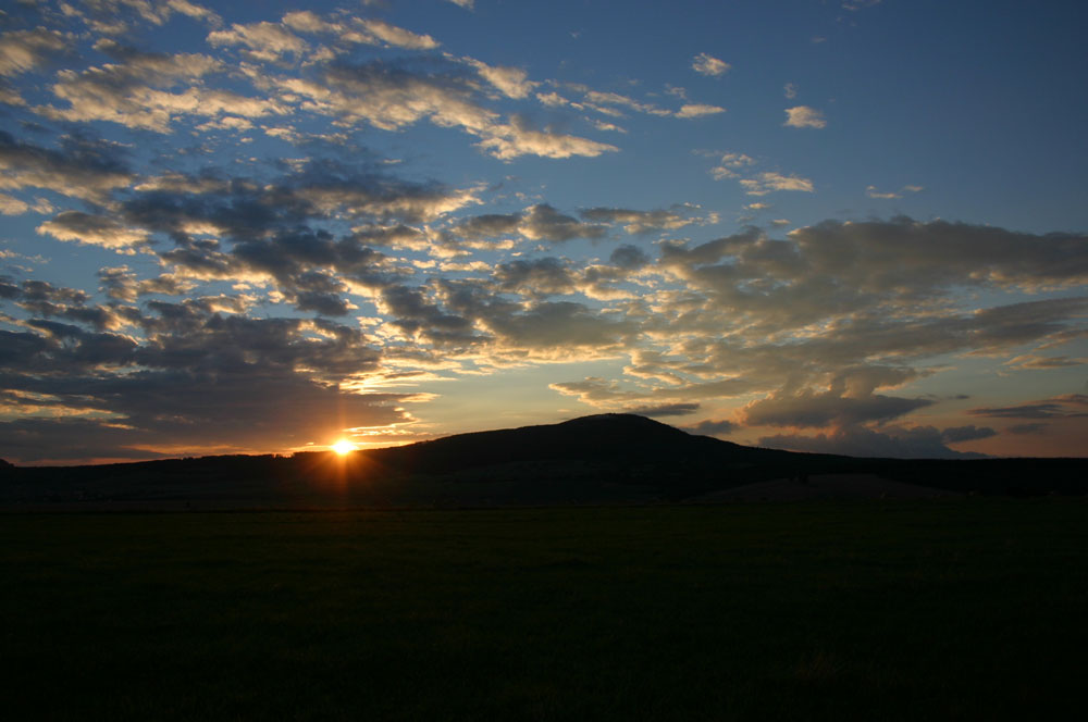 Der Berg der Kelten im Abendlicht