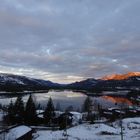 Der Berg glüht - Winterpanorama Vradal Norwegn