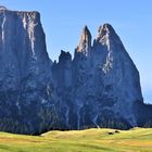 der Berg Schlern von der Seiser Alm aus betrachtet