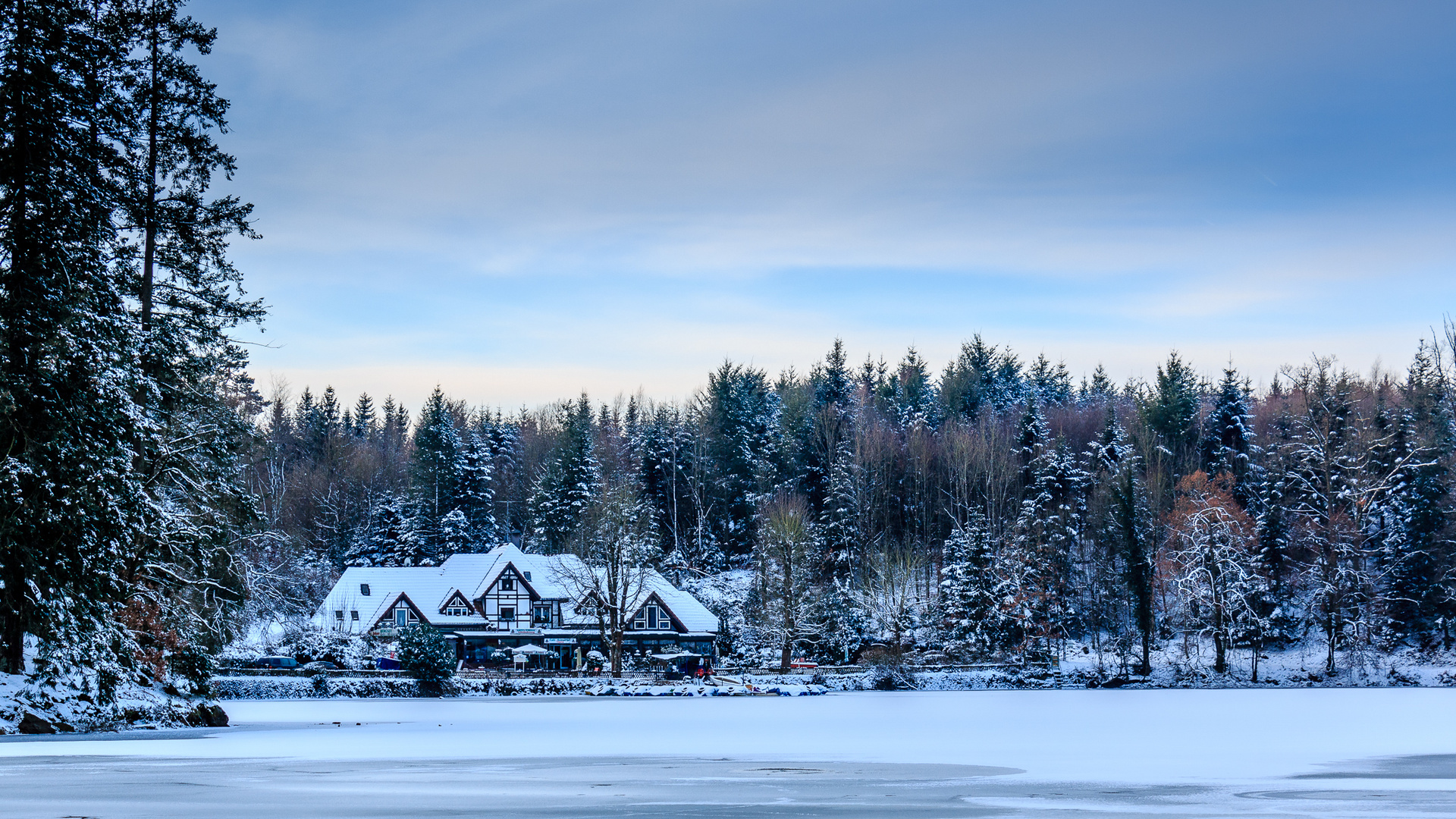 Der Bergsee im Winter