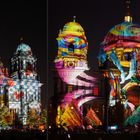 Der Berliner Dom in wechselnder Farbigkeit