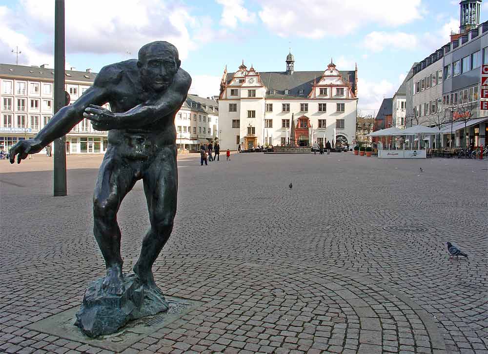 Der Berserker auf dem Darmstädter Marktplatz