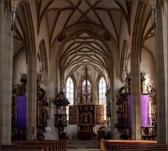 Der berühmte gotische Flügelltar der Pfarrkirche Kefermarkt/OÖ