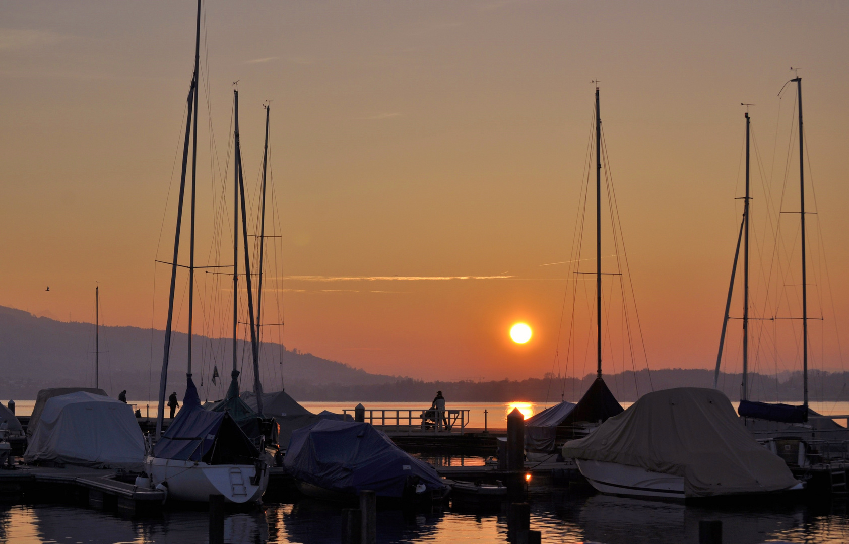 Der berühmte Zuger Sonnenuntergang