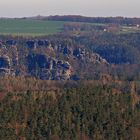 Der besondere Blick aus Süden über die Elbe zur Bastei...