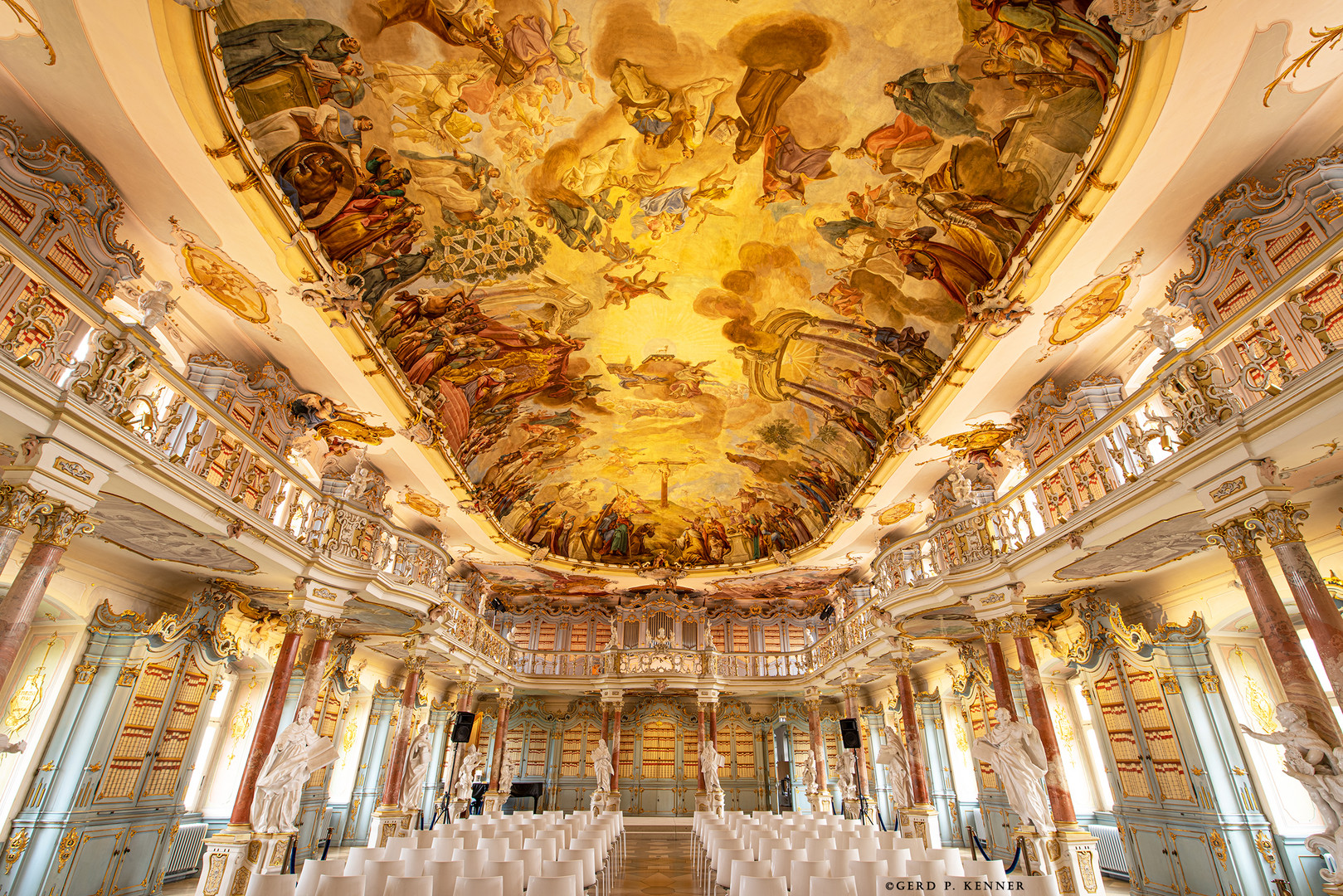 Der Bibliothekssaal im Kloster Schussenried