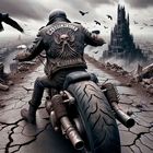 Der Biker und der dunkele Turm (DALL·E 3)