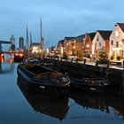 Der Binnenhafen von Husum im Dezember 2020