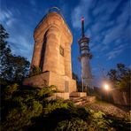 Der Bismarckturm auf dem Petersberg...