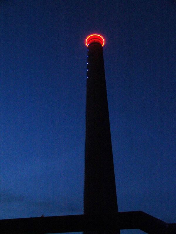 Der "blaue Finger " zum Abendhimmel