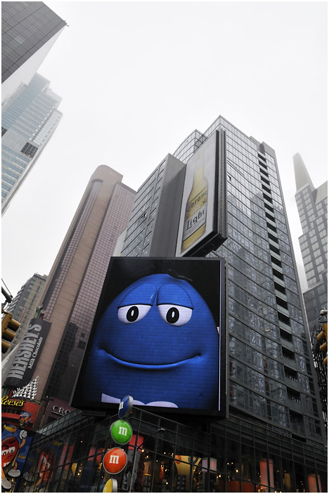 Der blaue Kerl vom Times Square