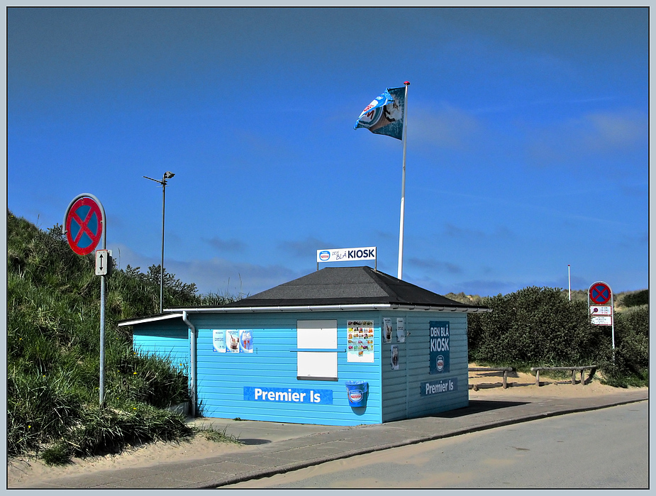 der blaue Kiosk