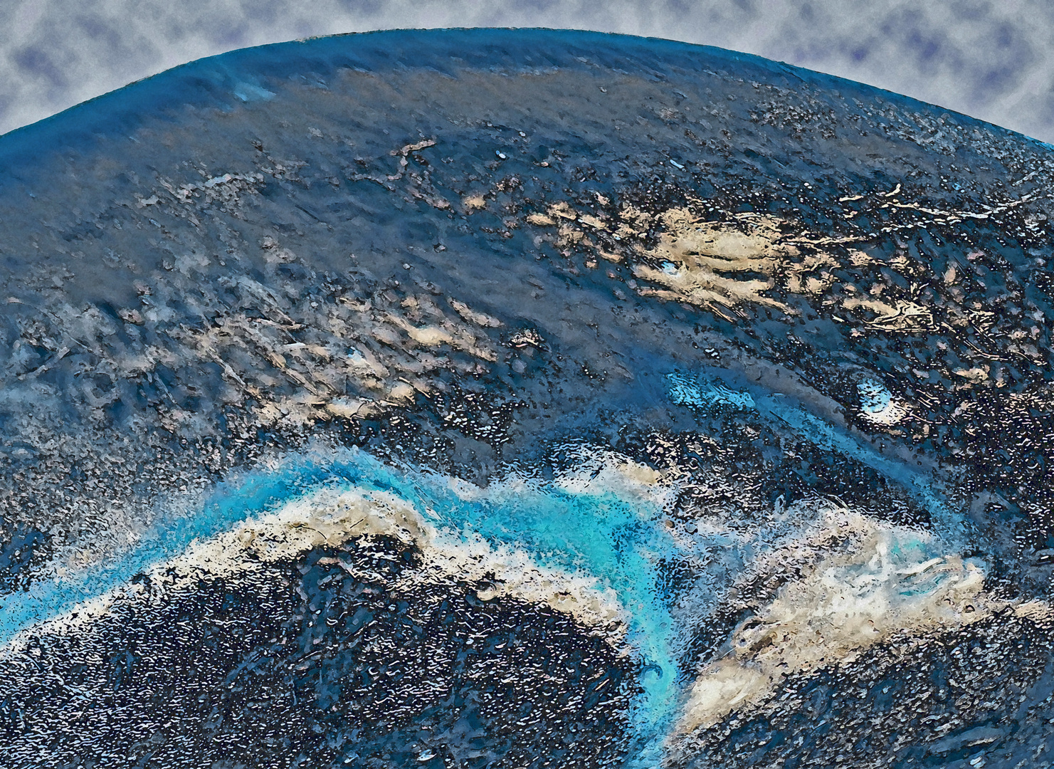 Der Blaue Planet im Eismakro! - Notre planète vue par une macro dans la glace...