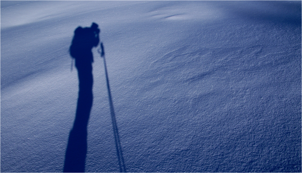 Der blaue Schneefotograf