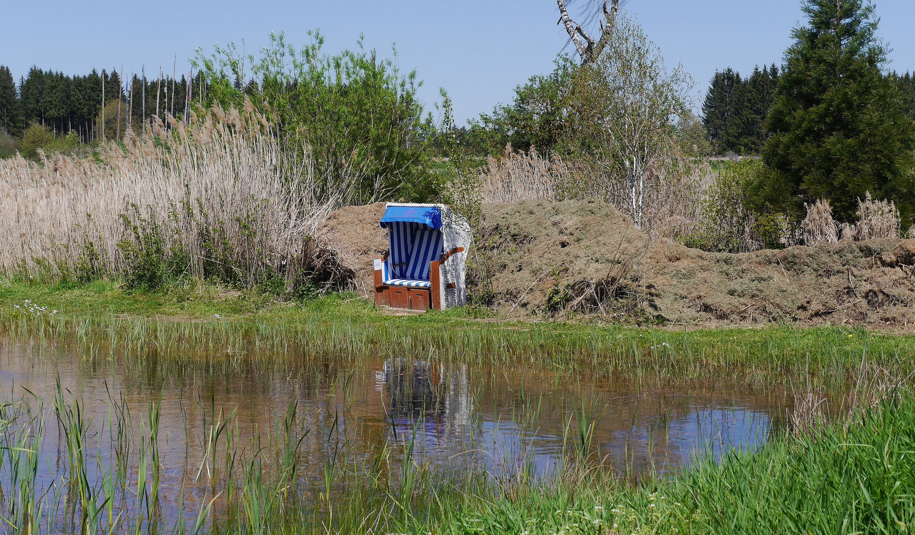 der blaue Strandkorb