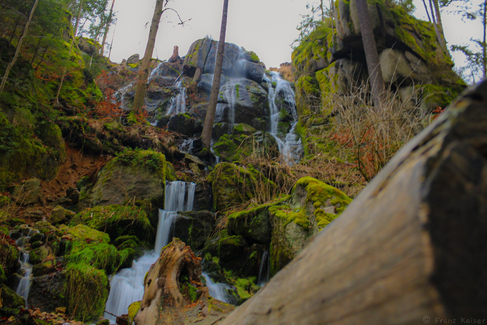 Der Blauentaler Wasserfall im Erzgebirge 