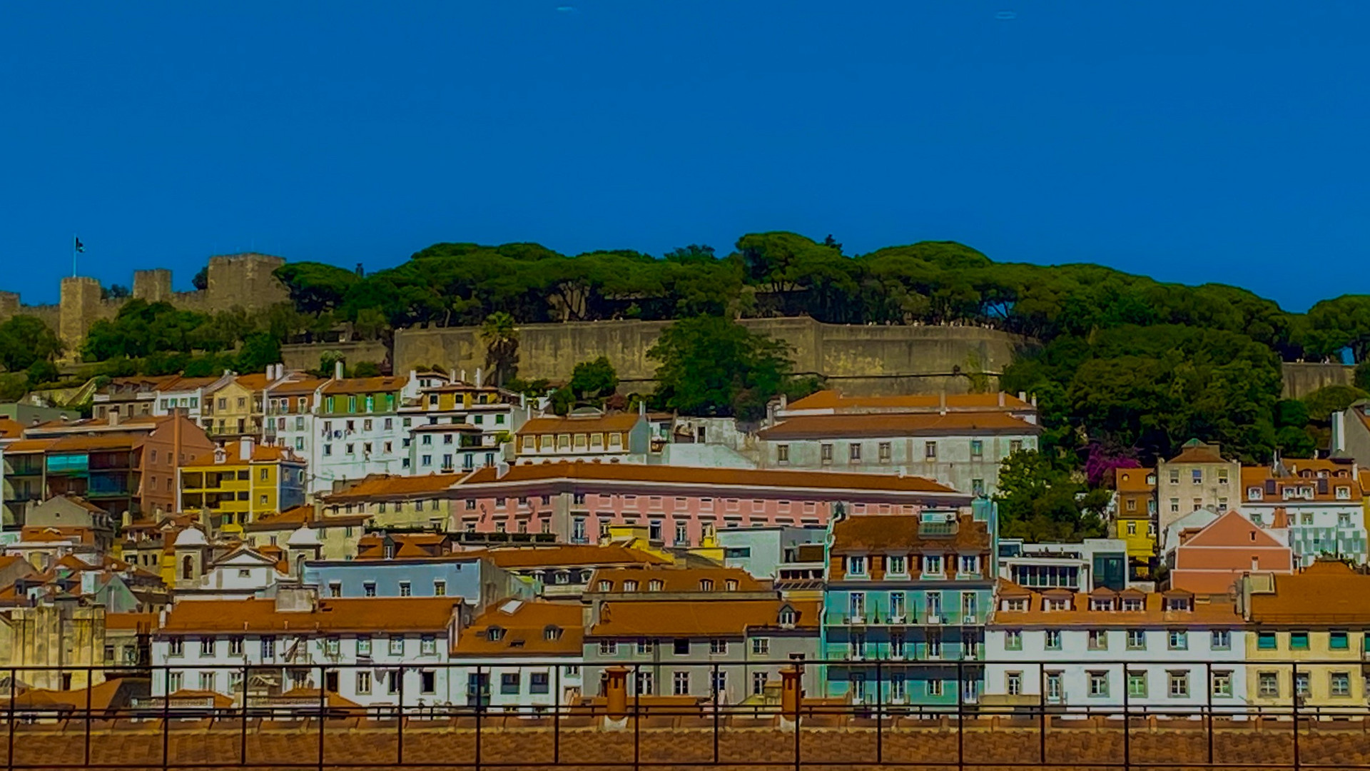 Der Blick auf das wunderschöne Lissabon