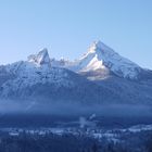 Der Blick auf den Watzmann am Morgen