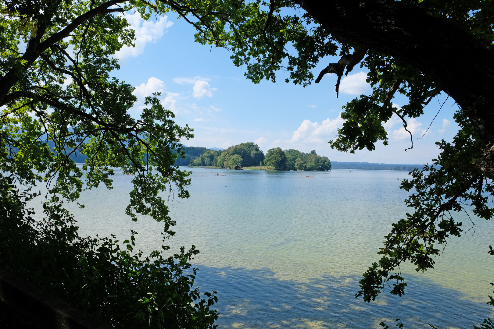 Der Blick auf die Insel