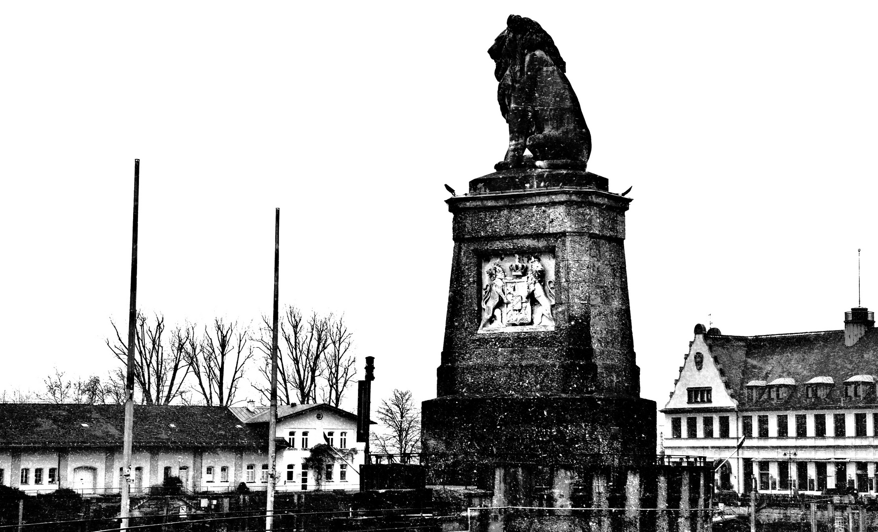 der Blick auf Lindau im Dezember