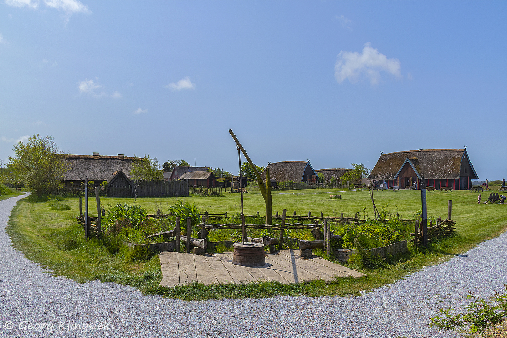 Der Blick aufs Wikinger-Museum „Bork Vikingehavn“ 