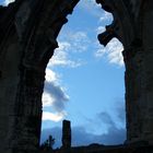 Der Blick aus dem Fenster einer Ruine in York