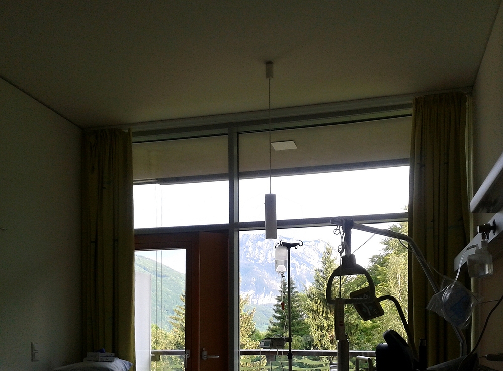 Der Blick aus meinem Krankenbett.....