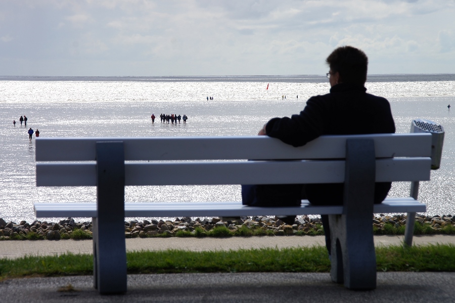 Der Blick in das Watt bei Büsum