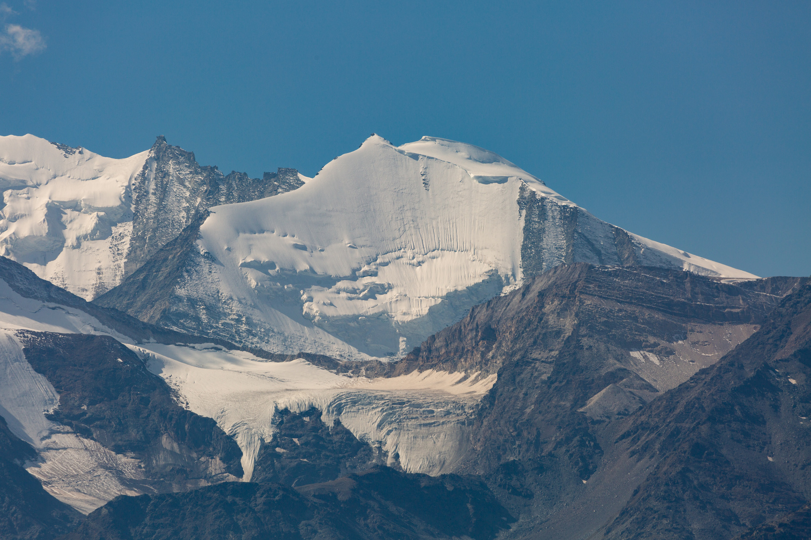 Der Blick in die Bishorn-Nordostwand (4153 m.ü.M.)