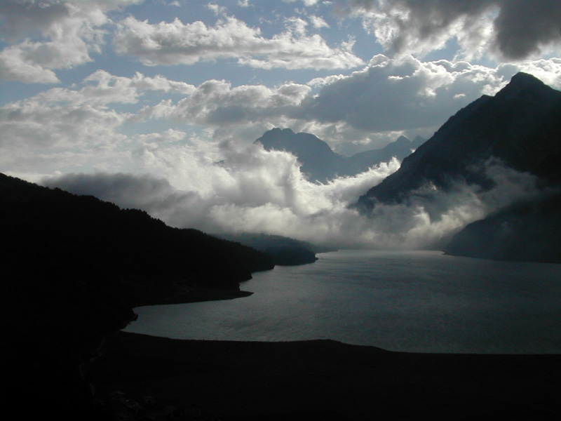 Der Blick nach Maloja