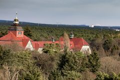 der Blick vom Aussichtsturm in Beelitz nach Berlin