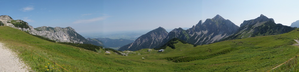 Der Blick vom Füssener Jöchle Richtung Füssen