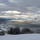 Der Blick vom Hochpillberg (Tirol) in Richtung Innsbruck.