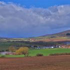 der Blick vom Hutsberg zu unserem See