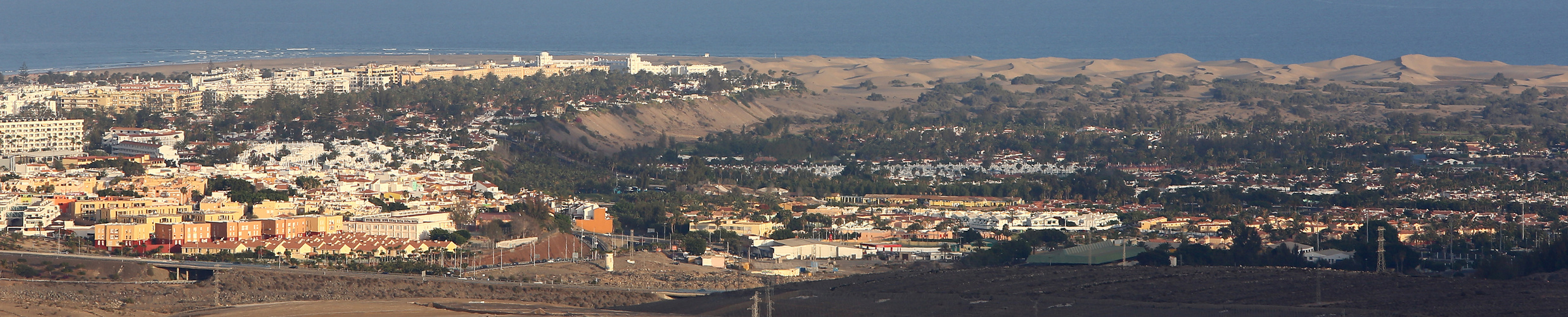 Der Blick vom Monte Leon nach Maspalomas