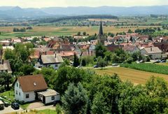 Der Blick vom Wasserturm auf Häslach