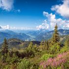 Der Blick von den Loferer Steinbergen auf das Kaisergebirge