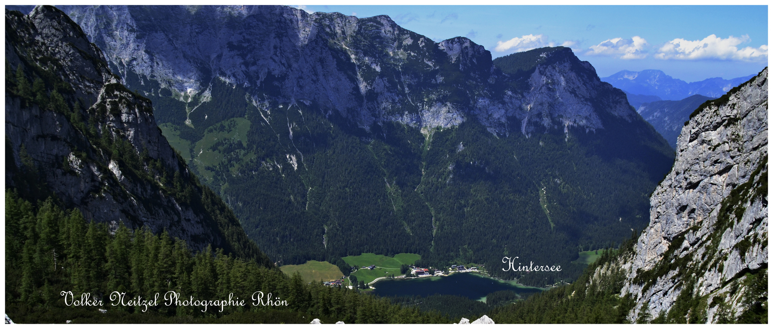 Der Blick von der Blaueishütte auf den schönen Hintersee