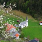 Der Blick von der Burg hinunter ins Tal 