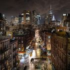 Der Blick von der Manhattan Bridge in New York City