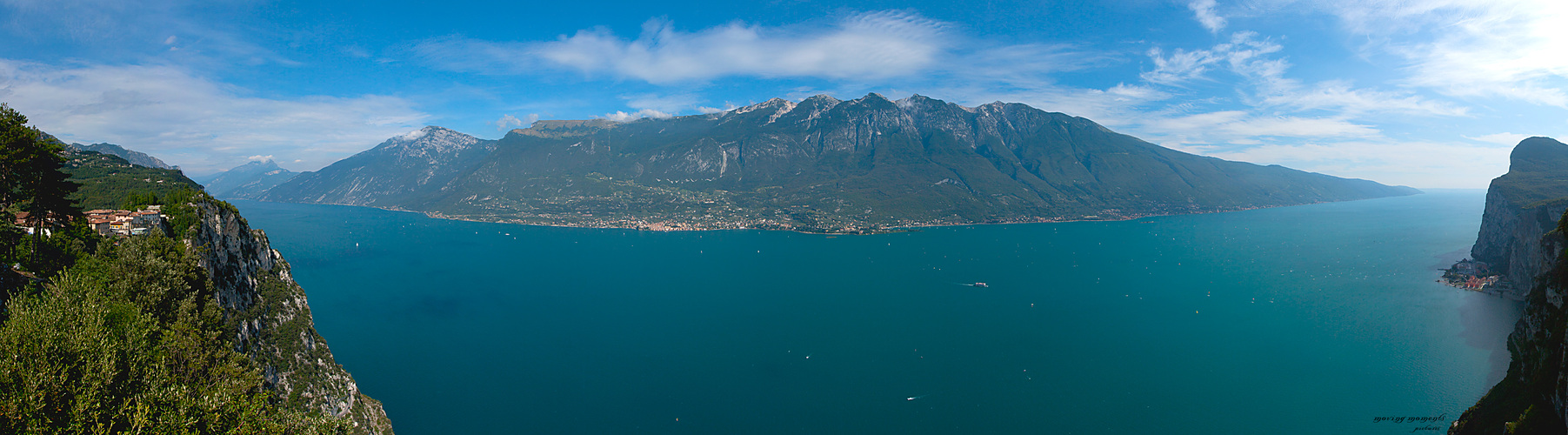 Der Blick von Tremosine auf den Lago di Garda