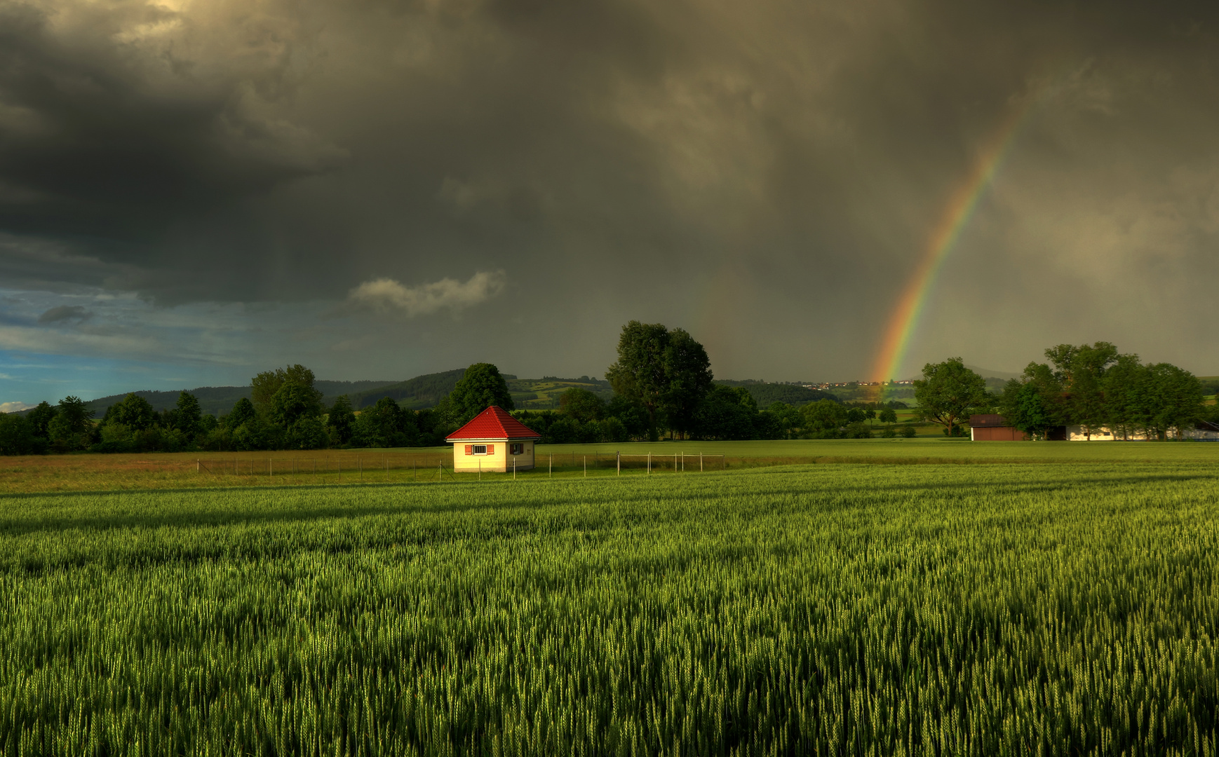 Der Blick zum Regenbogen