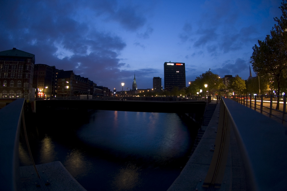 Der Blick zur Speicherstadt