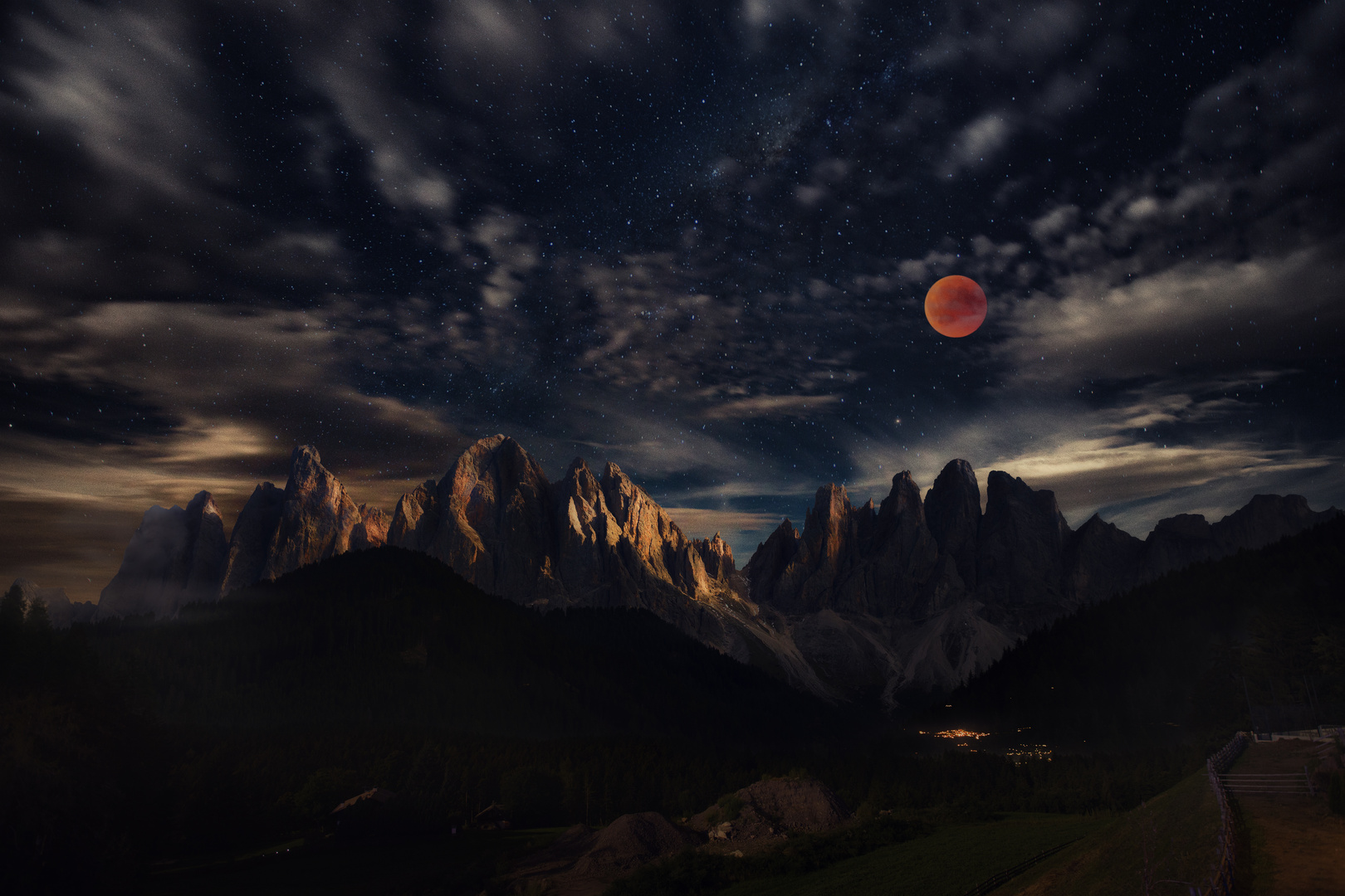 Der Blutmond... ein Spektakel in den Alpen