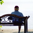 Der Bodensee von der Insel Mainau aus gesehen.