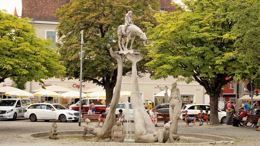 Der Bodenseereiter, Denkmal für den am Ort ansässigen Dichter Martin Walser 