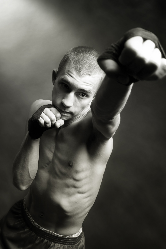 Der Boxer im Training