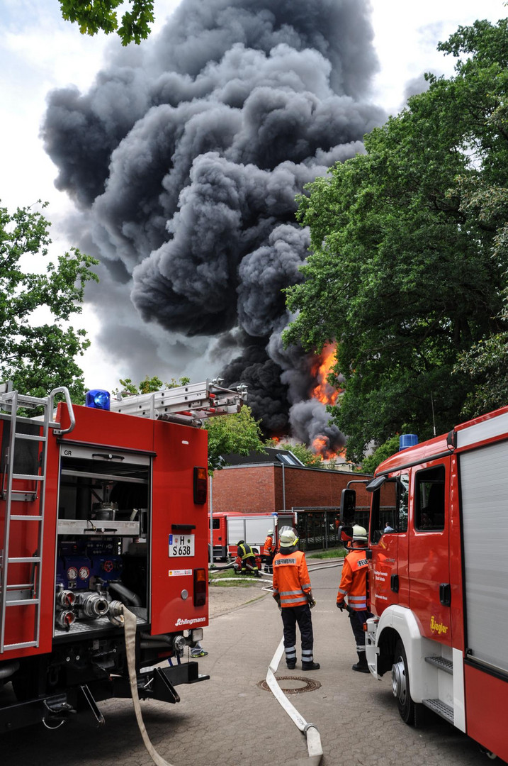 Der Brand bricht aus