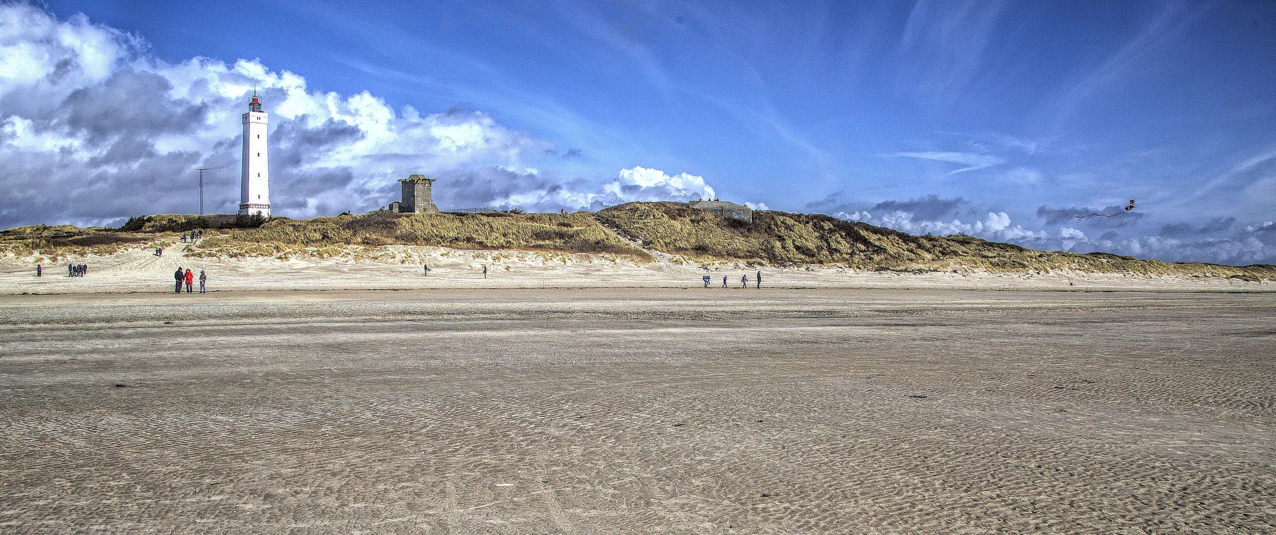 der breite Strand von Blavand in Dänemark