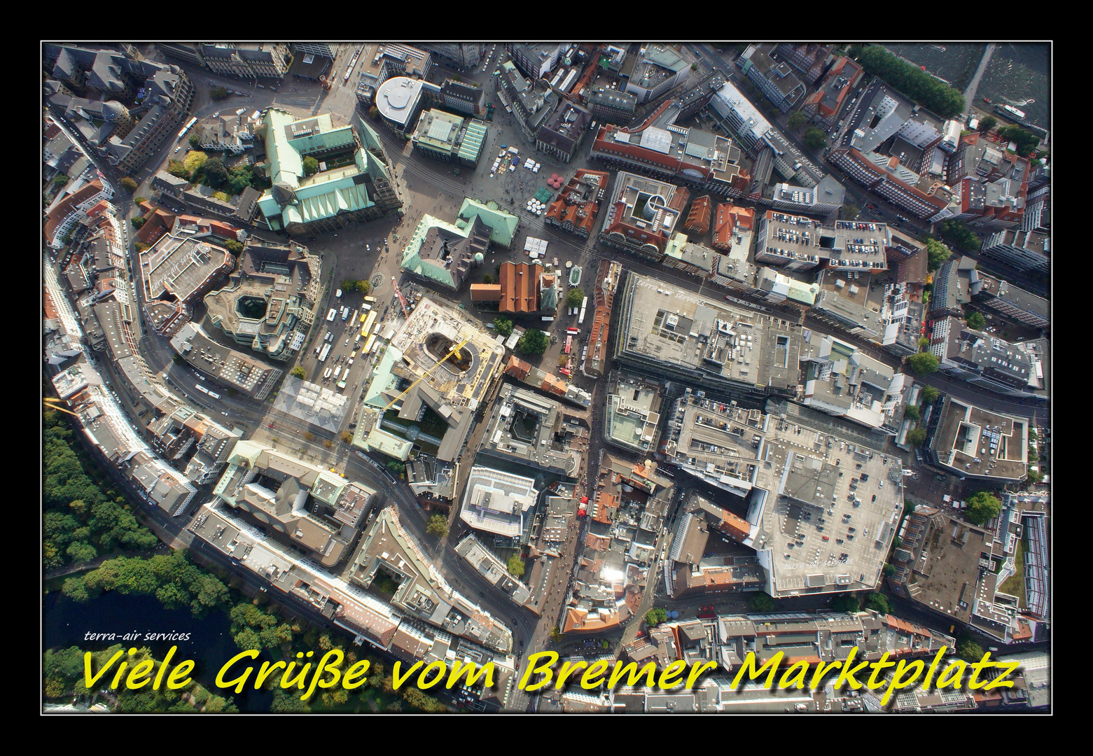 der Bremer Marktplatz - eine Postkarte